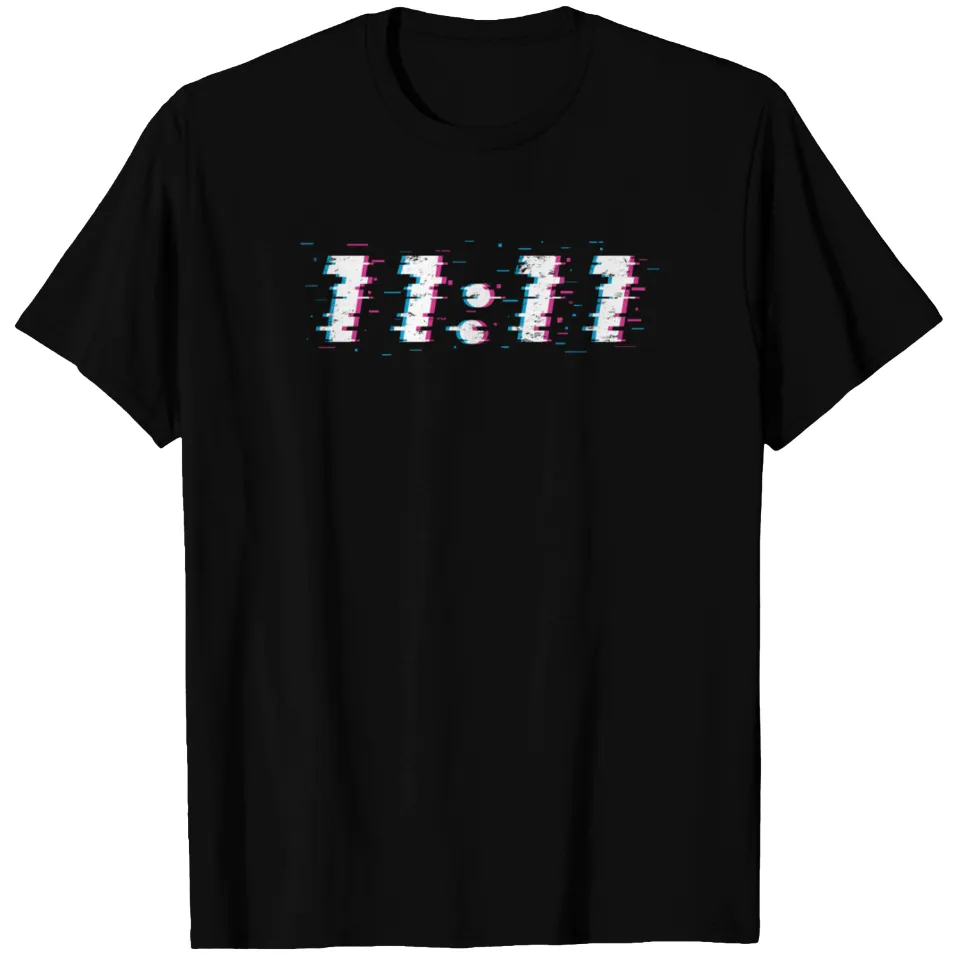 T-shirt pour hommes avec le code spirituel 11:11 Glitch Awakening — T-shirts pour hommes