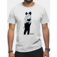 T-shirt pour hommes Banksy Kissing Coppers — T-shirts pour hommes