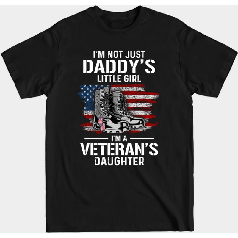 T-shirt pour hommes - Je ne suis pas juste la petite fille de papa, je suis la fille d'un vétéran — T-shirts pour hommes