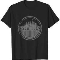 T-shirt pour hommes Seattle Grunge Cityscape — T-shirts pour hommes