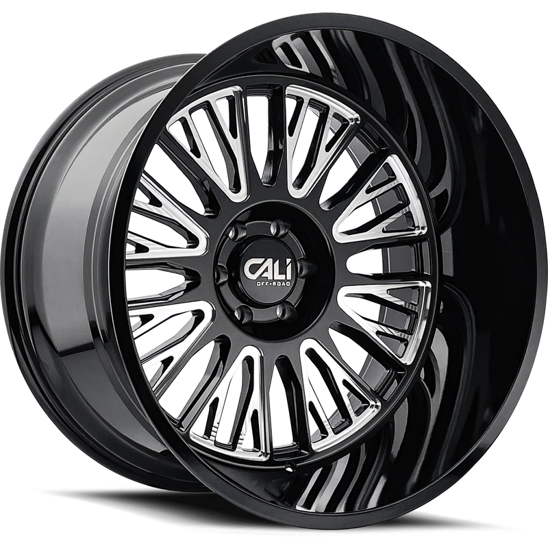 Cali Off Road 9116 Vertex Gloss Black Milled Wheels - 20x10 -6x135 — Wheels & Rims