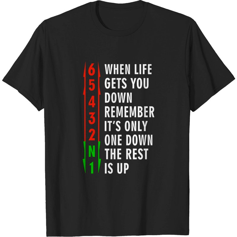 When Life Gets You Down T-Shirt for Men - Black — Mens T Shirts