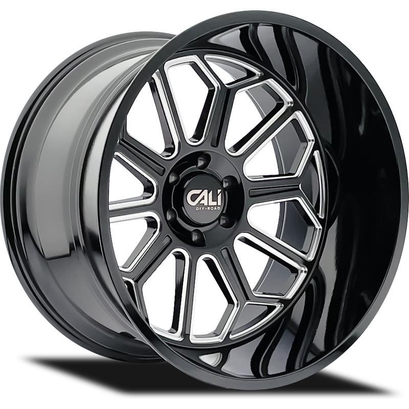 Cali Off Road 9117 Auburn Gloss Black Milled Wheels - 20x10 -6x135 — Wheels & Rims
