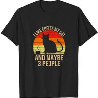 T-shirt I Like Coffee My Cat And Maybe 3 People pour hommes — T-shirts pour hommes