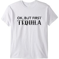 T-shirt pour hommes Ok But First Tequila — T-shirts pour hommes