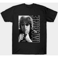 T-shirt Imagine John Lennon pour hommes - Noir — T-shirts pour hommes