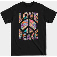 Love And Peace Floral Design Men's T-Shirt