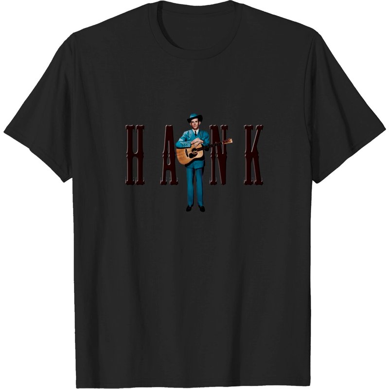 T-shirt noir pour homme Hank Williams — T-shirts pour hommes
