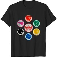 T-shirt noir pour hommes Power Rangers