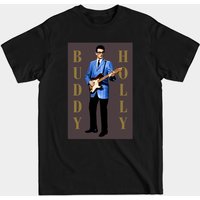 T-shirt pour hommes Buddy Holly en noir — T-shirts pour hommes