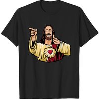 T-shirt Noir pour Hommes Buddy Christ