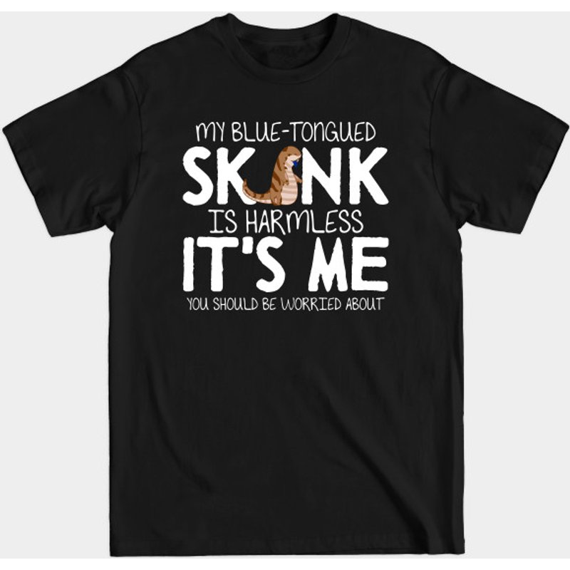 T-shirt Blague de Scinque à Langue Bleue pour Hommes - Noir