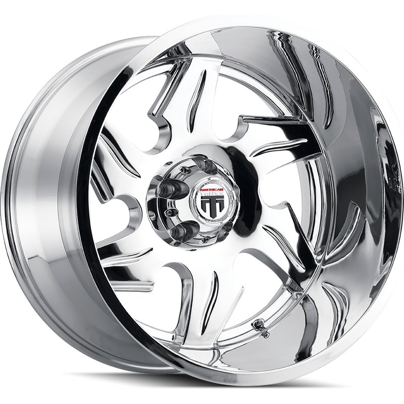 Roues American Truxx AT163 Ninja Chrome - 22x14 - 5x150 -76 Offset — Roues et jantes
