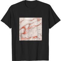 T-shirt pour hommes en marbre rose doré et cuivre métallisé