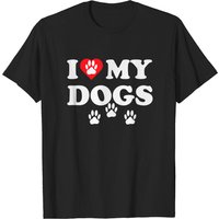 T-shirt Humoristique I Love My Dogs pour Hommes — T-shirts pour hommes