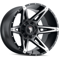 American Truxx AT1902 Kutz Gloss Black Machined Wheels - 22x14