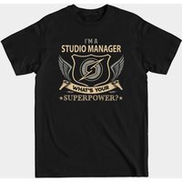 T-Shirt Studio Manager pour Hommes - Tee Noir en Coton — T-shirts pour hommes