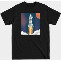 T-shirt noir pour hommes Starship