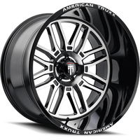 Roues American Truxx AT1915 Restless Noir Brillant Usiné 20x10