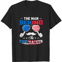 L'Homme Derrière Le Feu d'Artifice T-Shirt du 4 Juillet — T-shirts pour hommes