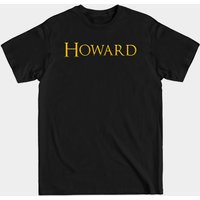 Howard Men's Gold Name T-Shirt on Dark Background — Mens T Shirts