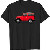 T-shirt pour hommes Toyota Land Cruiser FJ40 Hardtop Rouge — T-shirts pour hommes