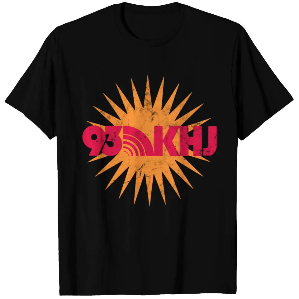 T-shirt Vintage KHJ Radio de Los Angeles des années 90 pour hommes — T-shirts pour hommes