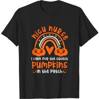 T-shirt Halloween Arc-en-ciel Infirmier NICU Citrouilles Dans Le Champ pour Hommes — T-shirts pour hommes