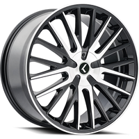 Roues Kraze KR185 Double Down Noir Brillant Usiné 22x8.5 5x100