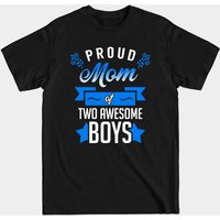 T-shirt Fier Maman de Deux Garçons Formidables