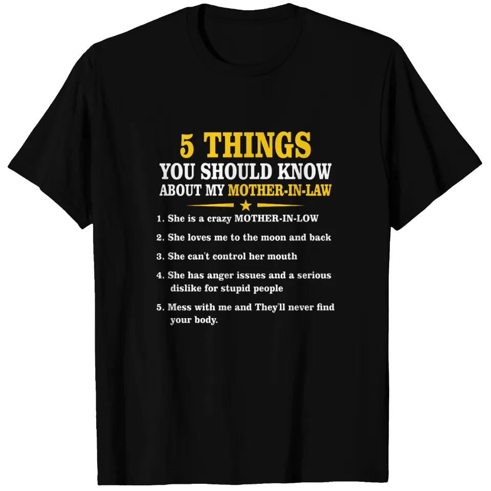 5 choses à savoir sur ma belle-mère T-shirt pour hommes — T-shirts pour hommes