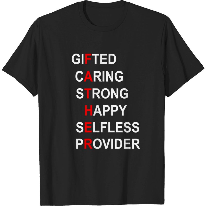 Father Cross Word T-shirt for Father's Day - Men's Black T-shirt — Mens T Shirts
