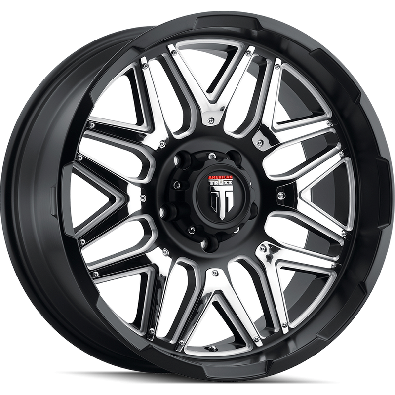 American Truxx AT151 Grind Black Milled Wheels - 20x9 - 6x135 — Wheels & Rims
