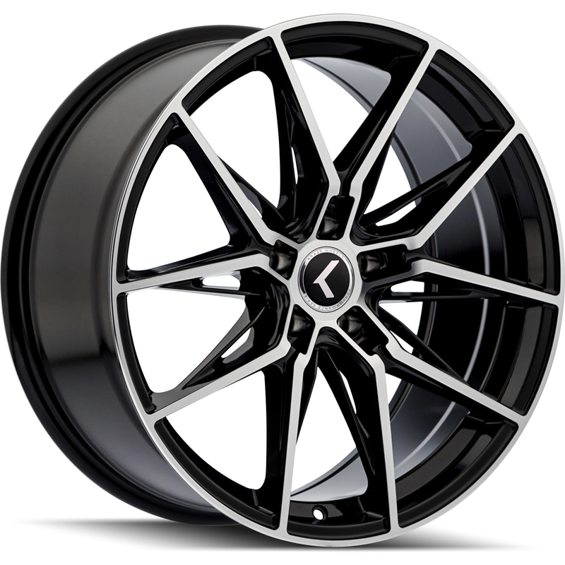 Kraze KR196 Evolve Gloss Black Machined 20x9 Rims 5x120 Bolt Pattern — Wheels & Rims