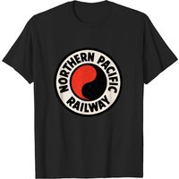 T-shirt pour hommes Northern Pacific Railway en noir — T-shirts pour hommes