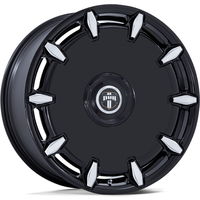 DUB DC271 Cheef Gloss Black Milled 24x10 Rims 6x135 Bolt Pattern