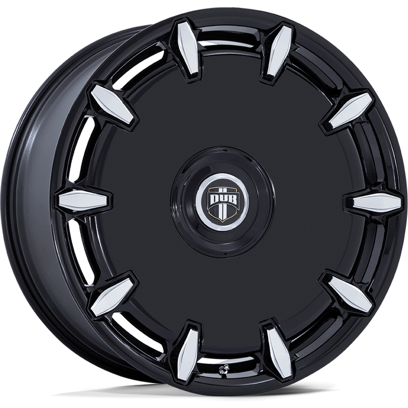 DUB DC271 Cheef Gloss Black Milled 24x10 Rims 6x135 Bolt Pattern — Wheels & Rims
