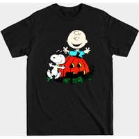 T-shirt Halloween Snoopy pour hommes en noir