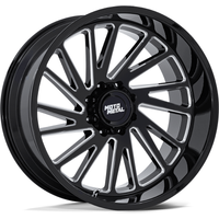 Moto Metal MO811 Combat Gloss Black Milled Wheels - 20x10 -5x127 — Wheels & Rims