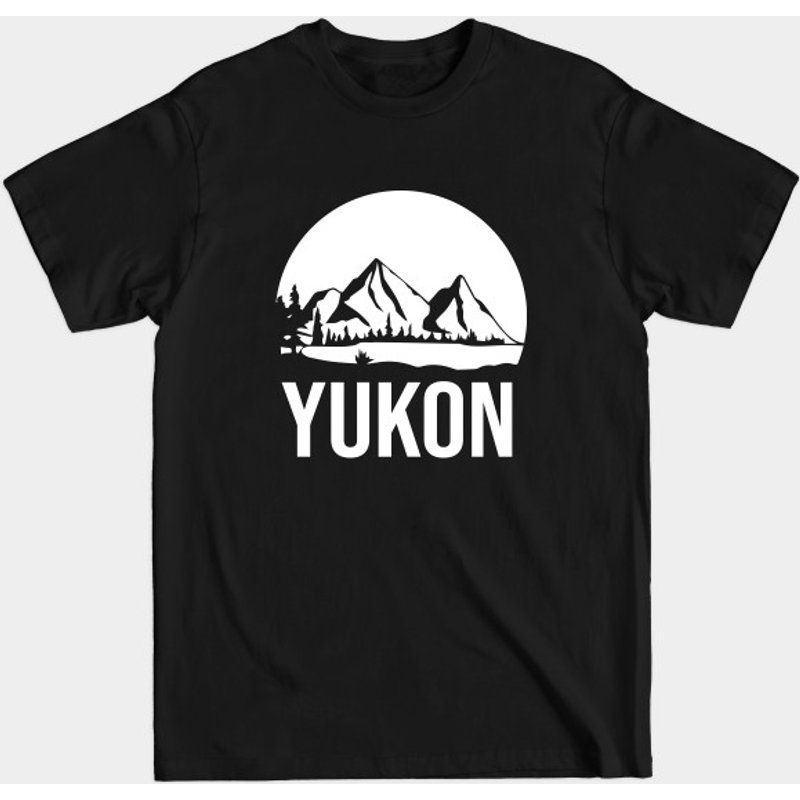 T-shirt pour hommes Yukon Mountain Yukon en noir — T-shirts pour hommes