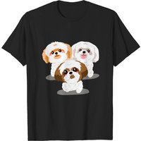 Shitzu Puppies Men's T-Shirt in Black