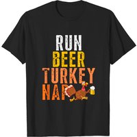 T-shirt Run Beer Turkey Nap pour hommes — T-shirts pour hommes