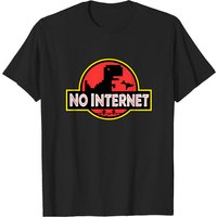 T-shirt pour hommes No Internet Park - Dinosaure Chrome — T-shirts pour hommes