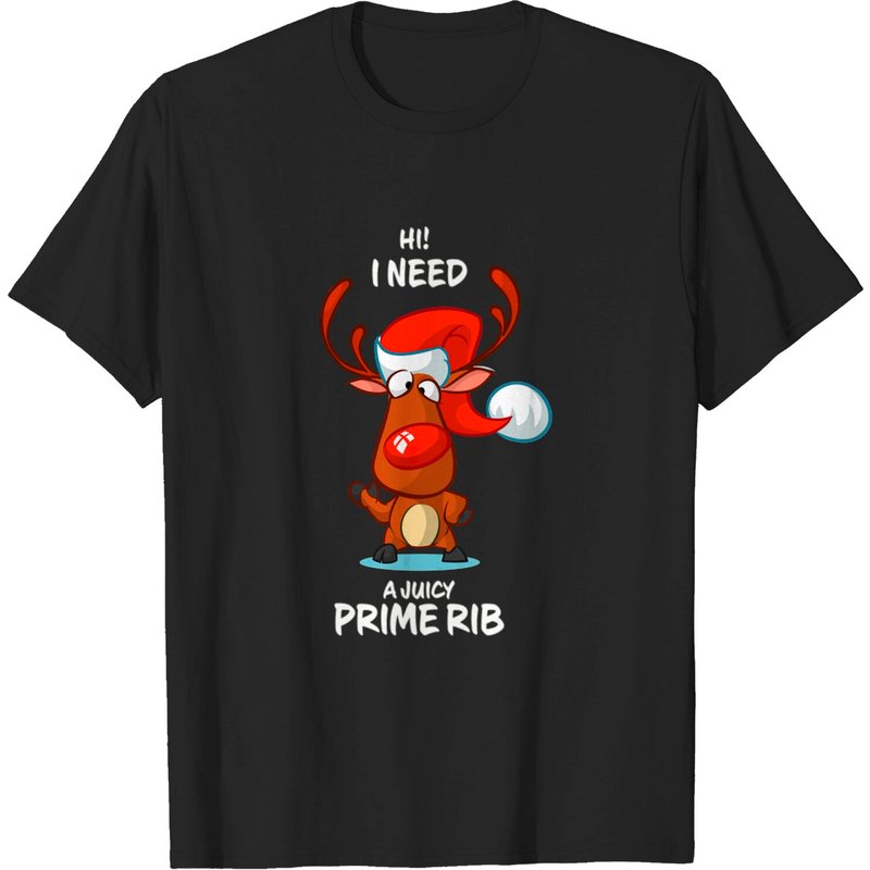T-shirt I Need A Juicy Prime Rib Reindeer Match pour hommes — T-shirts pour hommes