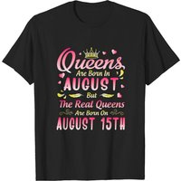 Queens Born In August Birthday T-Shirt for Men