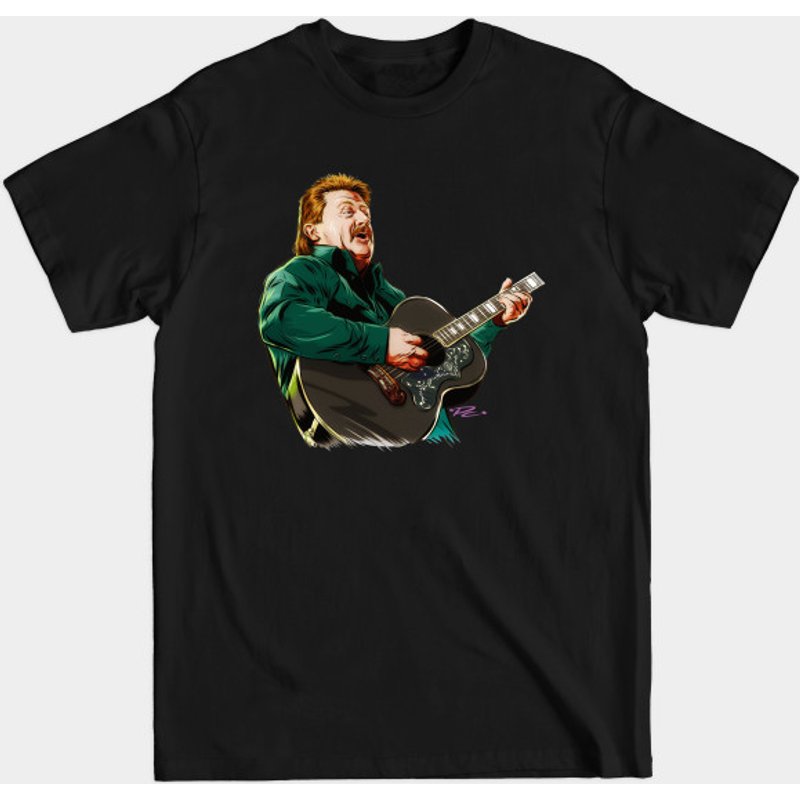Joe Diffie - An Illustration By Paul Cemmick - Men's T-Shirt — Mens T Shirts