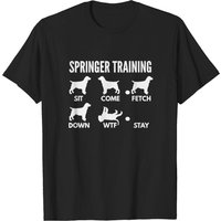 Springer Spaniel Training Tricks T-Shirt for Men