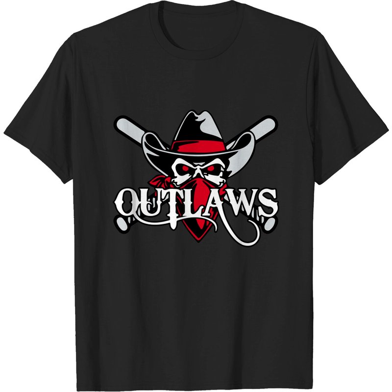 Outlaws Baseball Men's T-Shirt in Black — Mens T Shirts