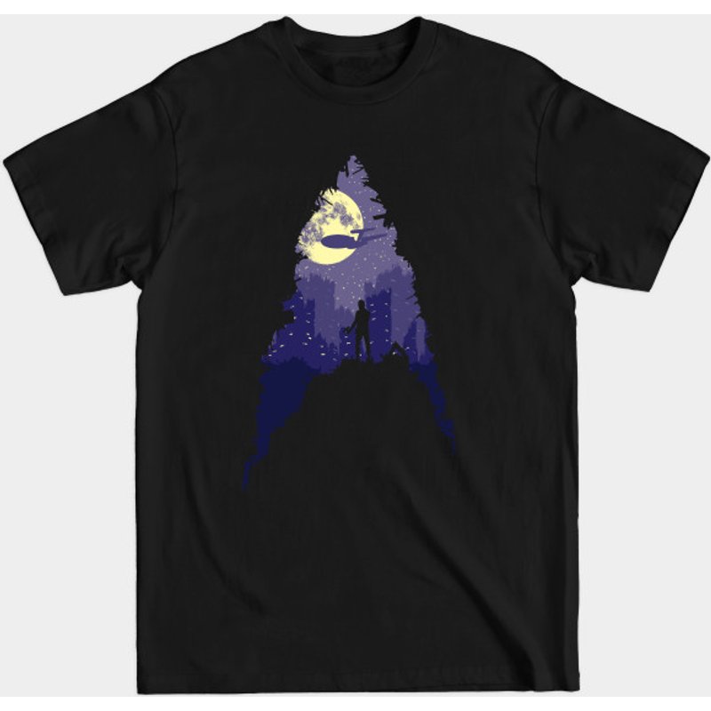Galactic Voyage Movie T-Shirt for Men in Black — Mens T Shirts