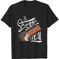 Le Combat Est Réel T-shirt Humoristique Hérisson Graphique Vintage